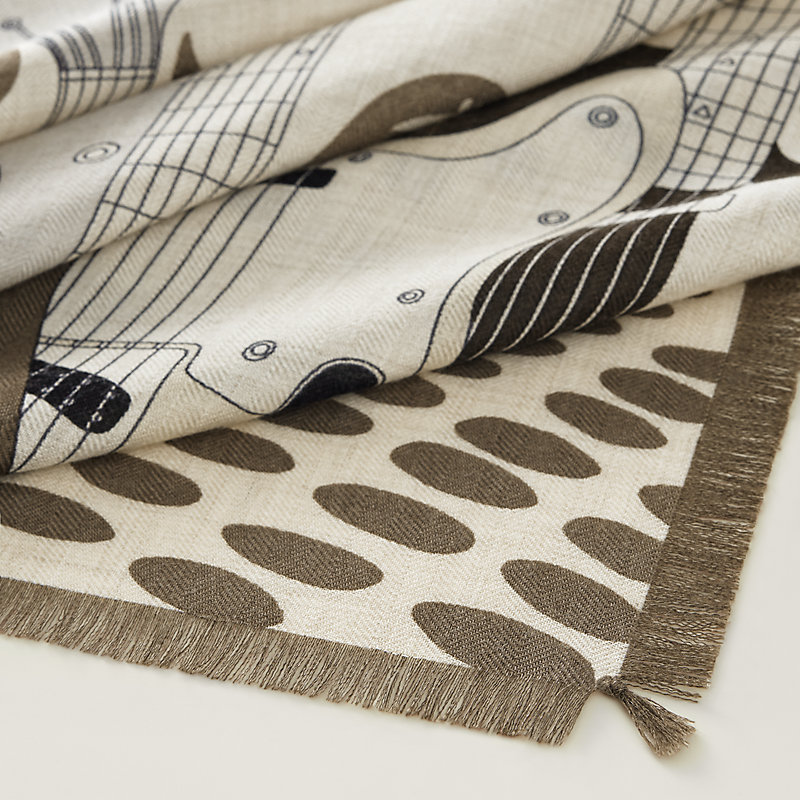 On Air! fringed scarf 65 - White | Hermès Mainland China